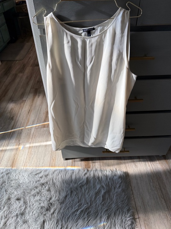 Eileen Fisher Tops - Eileen Fisher Cream Sleeveless Silk Shell Top